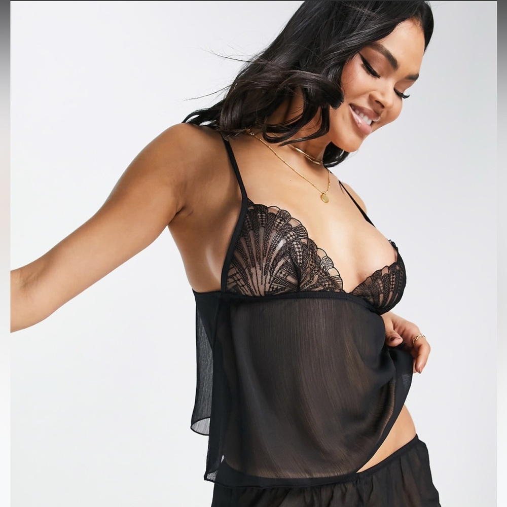 “BLUEBELLA” Carrie Lace & Chiffon Camisole